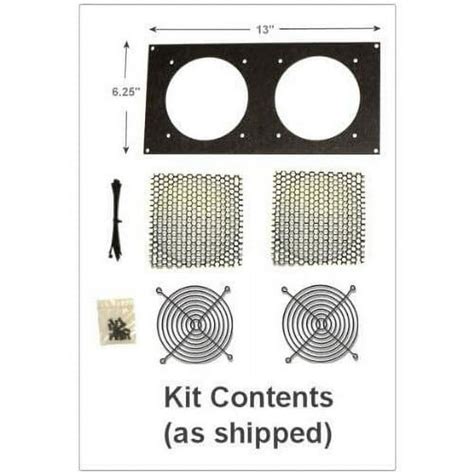 Fan Bracket 120mm Kit for (2 Hole/Bare Kit) Multimedia Cabinet 